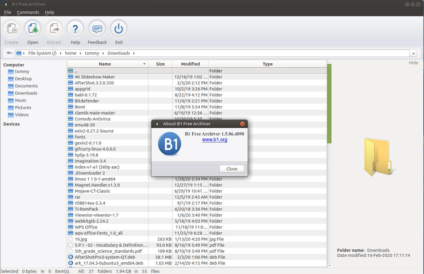 b1 archiver download free