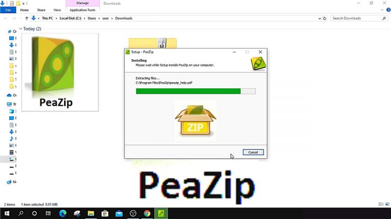 peazip asking for password