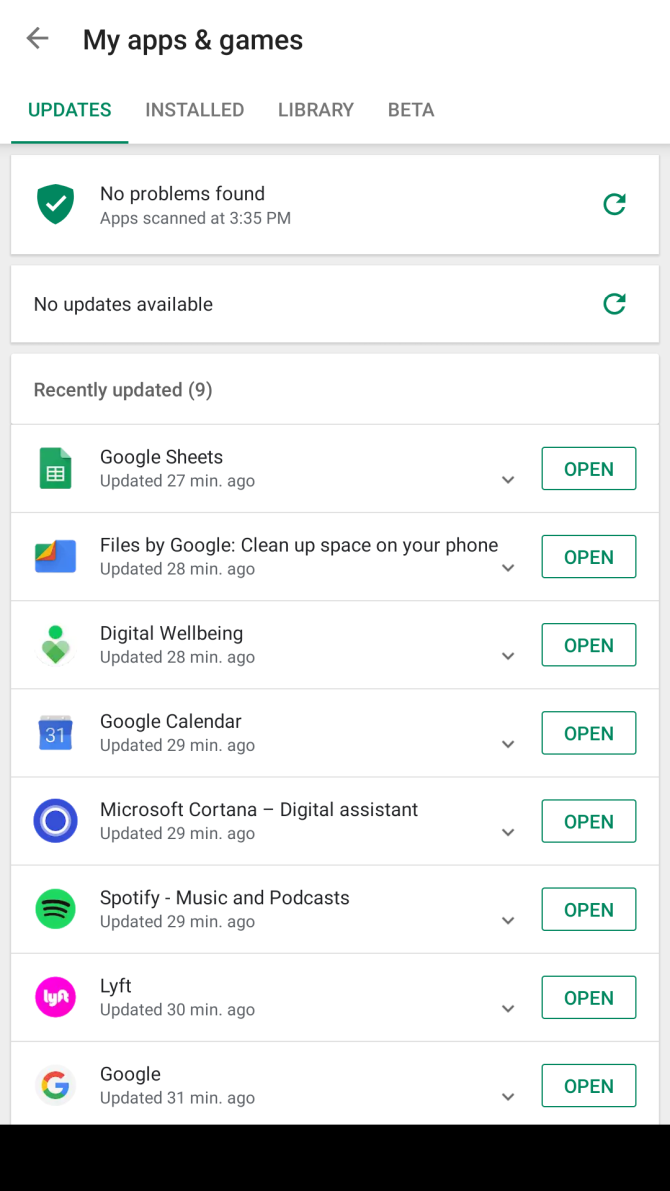 google play services update download